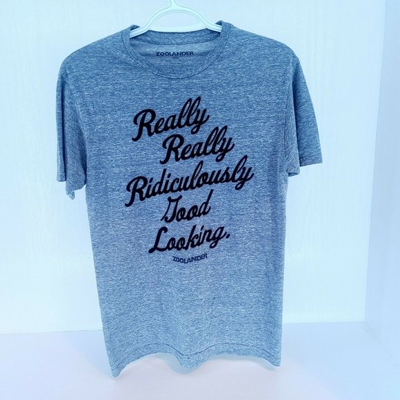 Men's Small Zoolander Gray T-Shirt - Picture 2 of 6